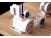 Compressed air engine V2 - rotary valve piston engine by rndmframes_printing