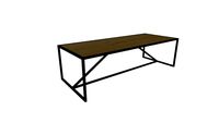 Table CASSIS en chêne massif - pied papillon 3x3