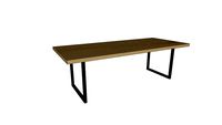 Table CASSIS en chêne massif - pied O fin 4x4