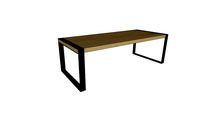 Table CASSIS en chêne massif - pied helsinki 10x1