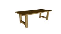 Table CASSIS en chêne massif - pied H 10x10 bois