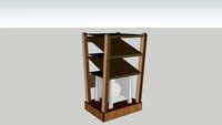 Wooden decorative lamp 'Reed' with linen fiber diffuser with warm light