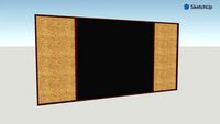Chalk Board with Cork Board Wings