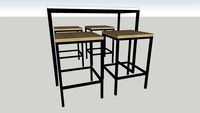 120CM X 60CM TABLE MEJA 120CM X 60CM CAFE TABLE ENSCAPE VRAY LUMION BLEN