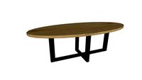 Table PORQUEROLLES en chêne - pied W droit 10x6