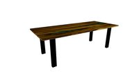 Table WILD en orme et epoxy - pieds U inversé 10x6