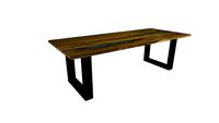 Table WILD en orme et epoxy - pieds U 12x6