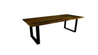Table WILD en orme et epoxy - pieds U 10x2