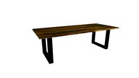 Table WILD en orme et epoxy - pieds O 10x6
