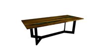 Table WILD en orme et epoxy - pied Y 10x4