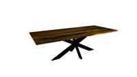 Table WILD en orme et epoxy - pied XX 10x4