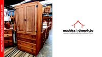 GUARDA ROUPA DE MADEIRA - GUARDA ROUPA RUSTICO - RETO 4G
