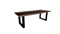 Table INDIANA en noyer et epoxy - pieds O 10x6