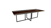 Table INDIANA en noyer et epoxy - pieds felix 2,5x2,5