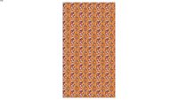 branco. PAPEL DE PAREDE CLÁSSICO BORDADO NEON LARANJA E ROSA