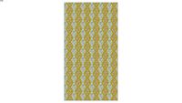 branco. PAPEL DE PAREDE CLÁSSICO BORDADO NEON OCRE E AZUL CLARO