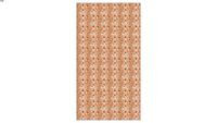 branco. PAPEL DE PAREDE CLÁSSICO BORDADO NEON PÊSSEGO