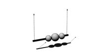 AZZARDO Sandra 3 DIMM black pendant lamp