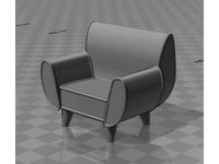 Retro Modern - Toque Classique Chair - Stone Skull Studios by Dnk85