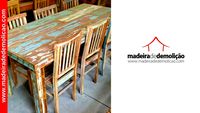 MESA DE MADEIRA - MESA RUSTICA - MAD. DESMONTAVEL 2,00X0,80M