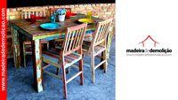 MESA DE MADEIRA - MESA RUSTICA - MAD. DESMONTAVEL 1,60X0,80M