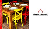 MESA DE MADEIRA - MESA RUSTICA - MAD. DESMONTAVEL 1,40X0,80M