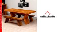 MESA DE MADEIRA - MESA RUSTICA - BUMERANGUE 2,20X0,90M