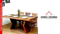 MESA DE MADEIRA - MESA RUSTICA - BUMERANGUE 2,00X0,90M