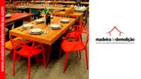 MESA DE MADEIRA - MESA RUSTICA - BUMERANGUE 1,60X0,90M