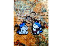 LLAVERO UNICORNIO CON GUITARRA / UNICORN KEYCHAIN WITH GUITAR by Malku