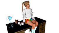 Garota na mesa cena Girl on Table