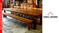 MESA DE MADEIRA - MESA RUSTICA - PREMIUM 3,00X1,00M