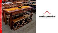 MESA DE MADEIRA - MESA RUSTICA - PREMIUM 2,20X0,90M