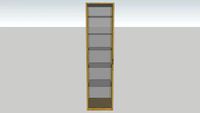 Vitrinekast messing glas / display cabinet brass glass
