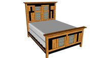 Caroline Queen Bed, Rustic Brown