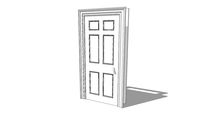 6 panel interior door with architrave