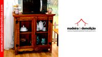 ARCAZ BUFFET DE MADEIRA - ARCAZ BUFFET RUSTICO - 2 PORTAS 0,90M
