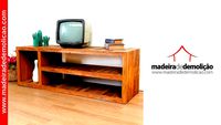 RACK DE MADEIRA - RACK RUSTICO - ARTE ESTILO 1,30M