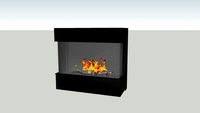 Barbas Gas Fire Panorama 110-55 with 4 cm frame