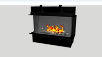 Barbas Gas Fire Panorama 110-55 with 10 cm frame