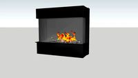 Barbas Gas Fire Panorama 110-55 with 6 cm frame