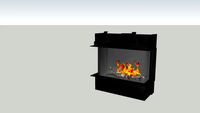 Barbas Gas Fire Panorama 90-55 with 10 cm frame