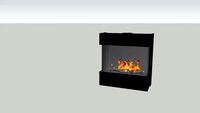 Barbas Gas Fire Panorama 90-55 with 4 cm frame