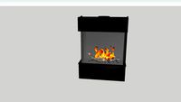 Barbas Gas Fire Panorama 70-55 with 4 cm frame