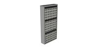 9273 Shoe Container Caruso 3 Silver brushed