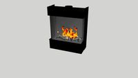 Barbas Gas Fire Panorama 90-70 with 4 cm frame