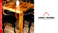 MESA DE MADEIRA - MESA RUSTICA - DIAMANTE ARTE 1,20M