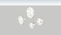 Set 4 crochets muraux terrazzo coloré BLOMUS 'Punto'