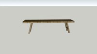 Lage , lange salontafel hout 160x40 / low, long coffeetable wood