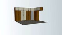 L-shaped waredrobe